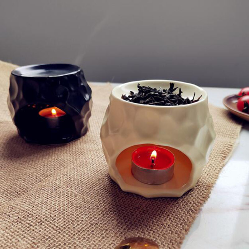 Home Fragrance Oil Burner - Brûleur d'aromathérapie en céramique rétro, Eva