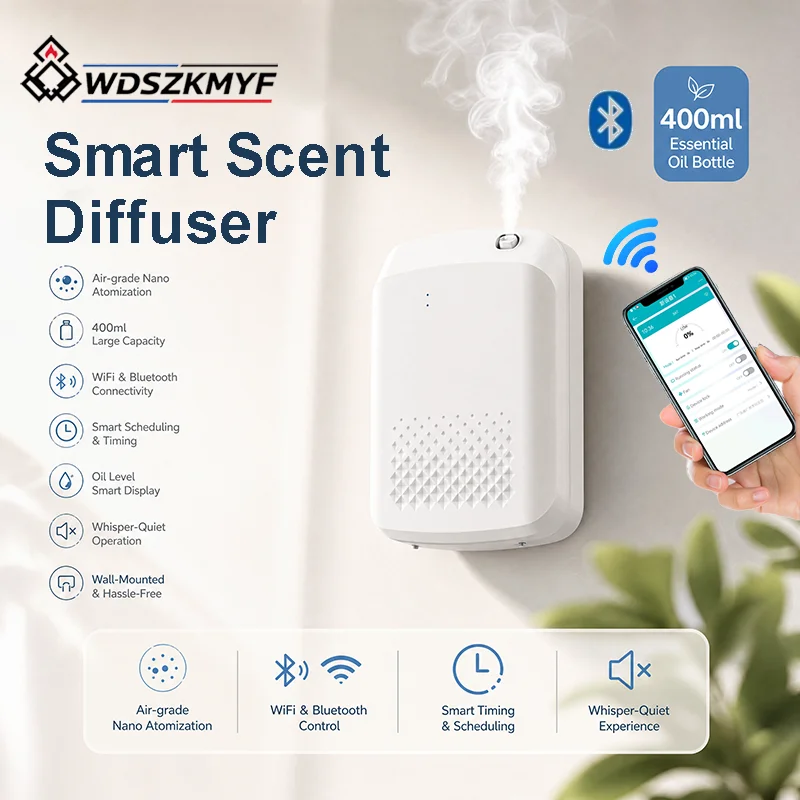 Home Fragrance Diffuser Electric - Diffuseur d'huiles essentielles électrique mural, machine