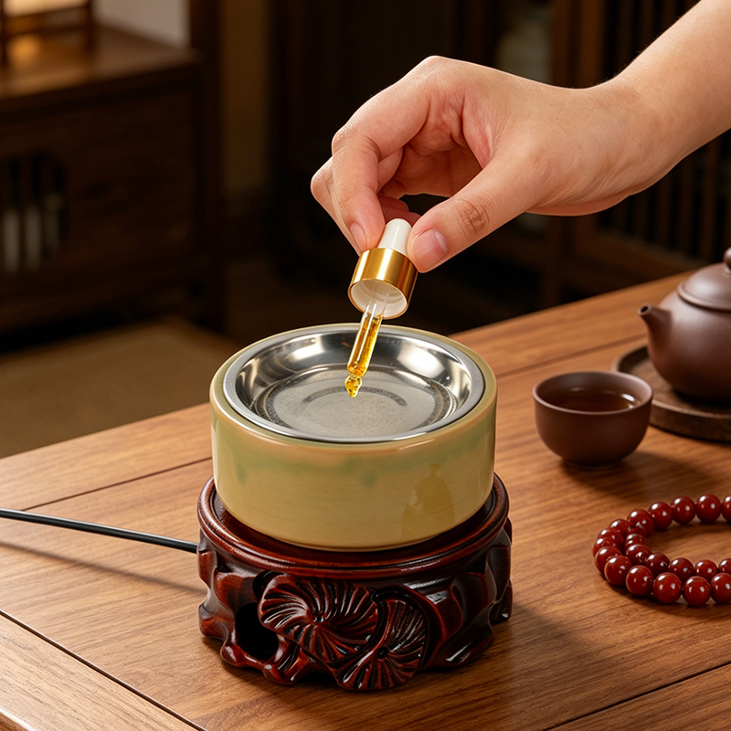 Home Fragrance Oil Burner - Brûleur d'encens électronique en céramique avec