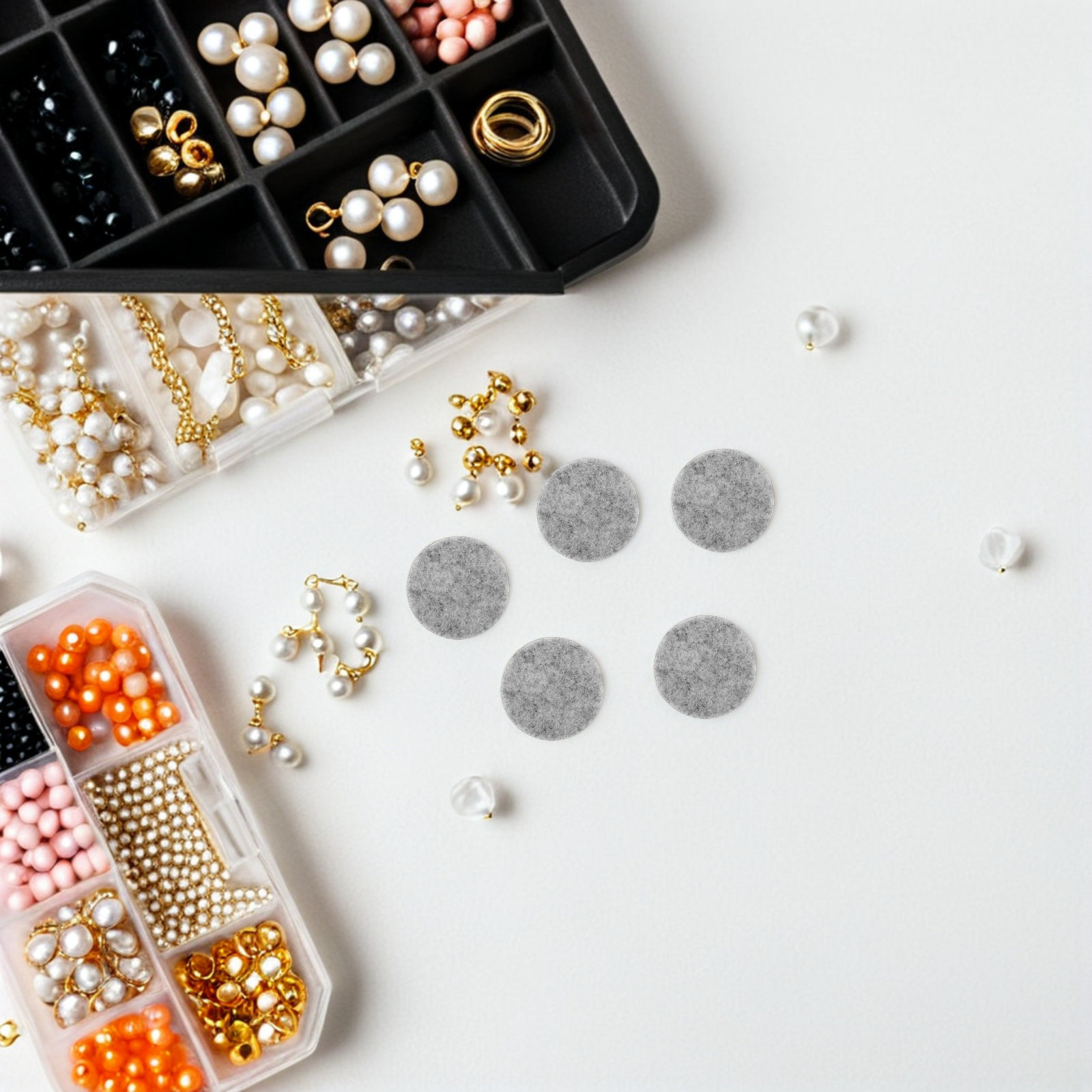 Diffuser Necklace Locket - 200 pièces de tampons en coton