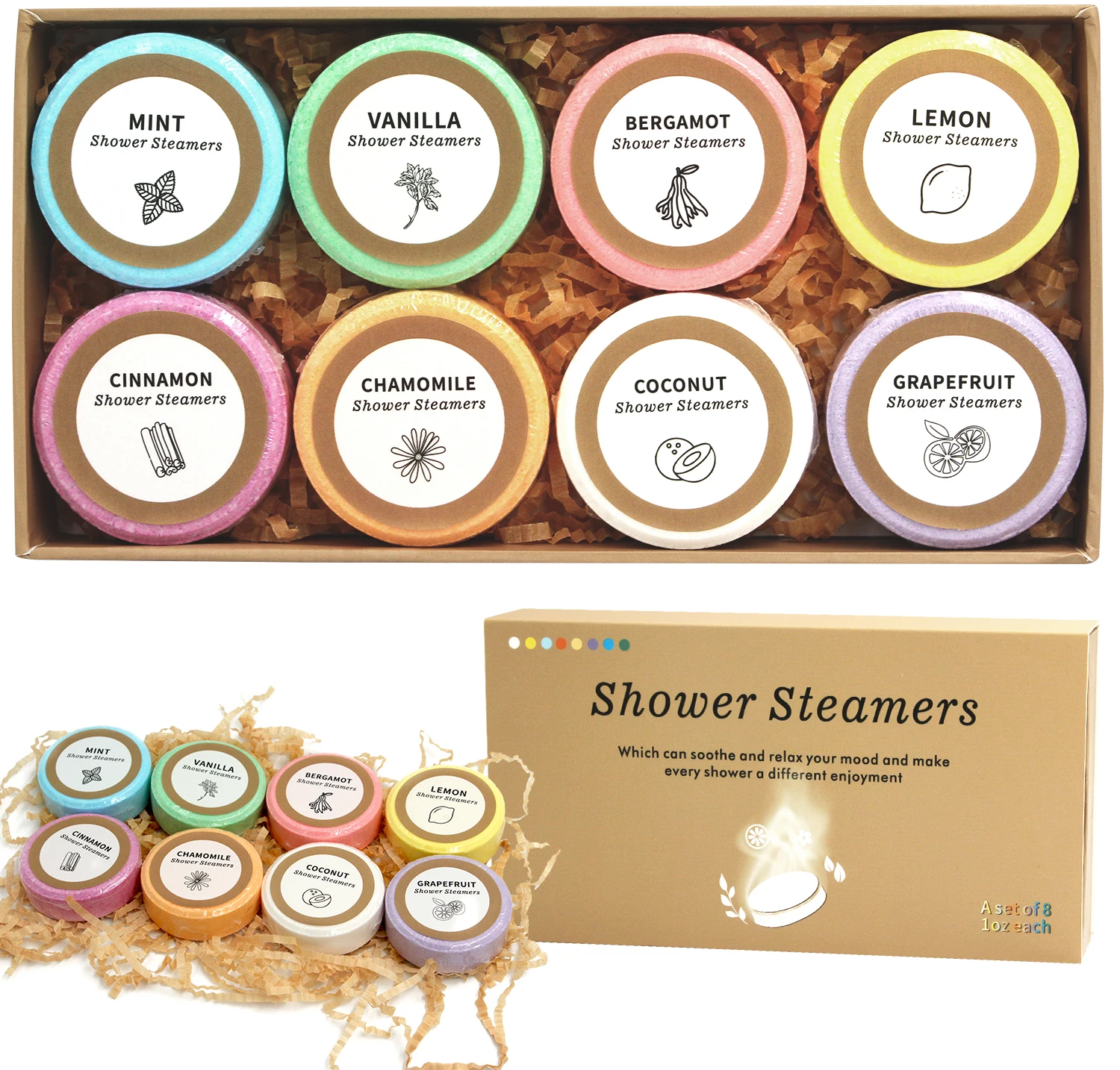 Vapeurs de douche-paquet de 8  - Fragrance Oil Set avis et prix