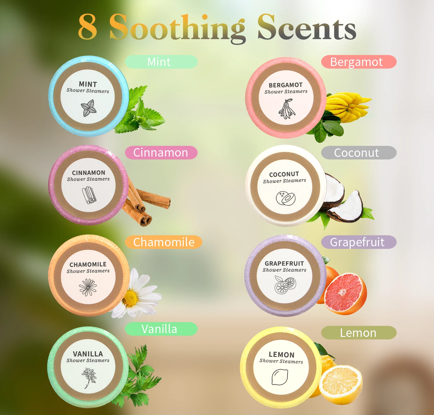 Vapeurs de douche-paquet de 8  - Fragrance Oil Set avis et prix