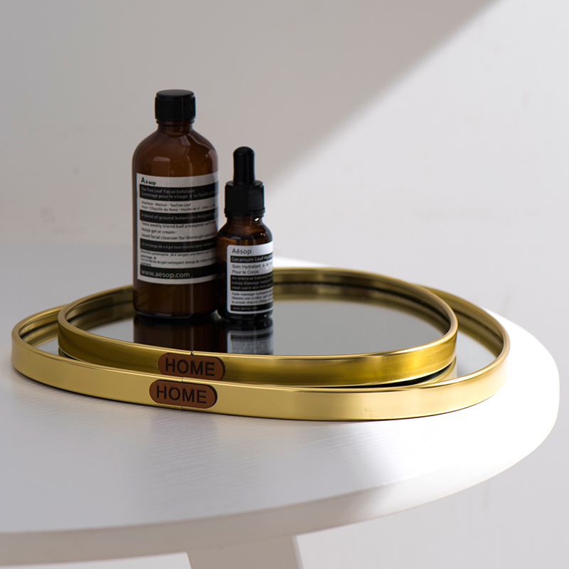 Plateau miroir doré, organisat - Home Fragrance Luxury avis et prix